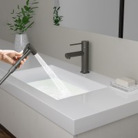 Смеситель для раковины с гигиеническим душем Timo Saona 2360/18G черное золото