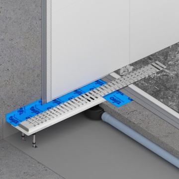 Душевой лоток TIMO Drain System 800 с вставкой "lines", Хром