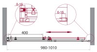 Душевая дверь BelBagno ACQUA-BF-1-100-C-Cr