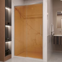Душевая дверь Стелла (Stella) VDS-1ST120GSBN, 1200, брашированный никель, стекло янтарь