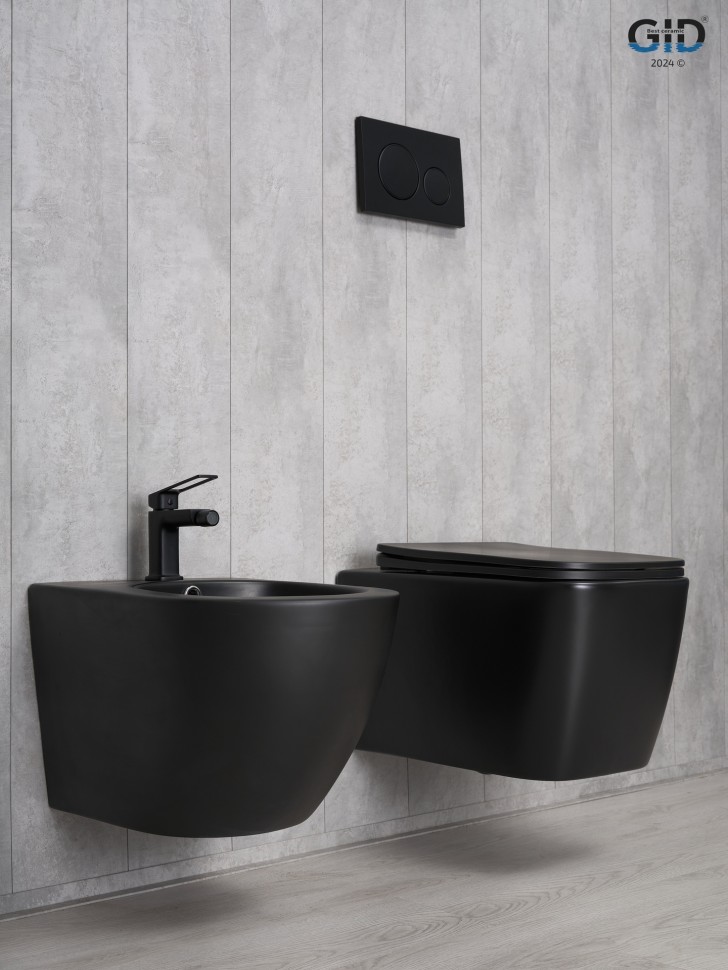 Унитаз подвесной Gid Tr2140Bm 62255Y черный матовый 51x35x37.5