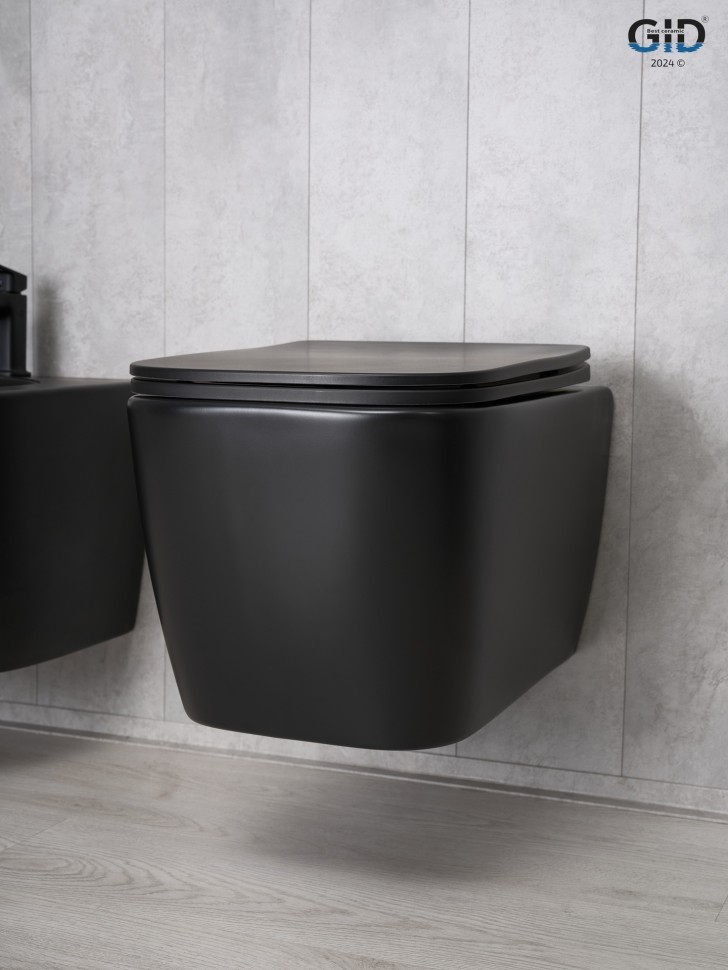 Унитаз подвесной Gid Tr2140Bm 62255Y черный матовый 51x35x37.5