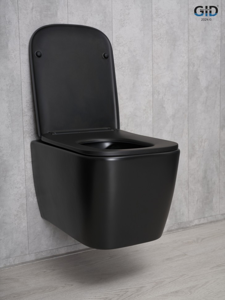 Унитаз подвесной Gid Tr2140Bm 62255Y черный матовый 51x35x37.5