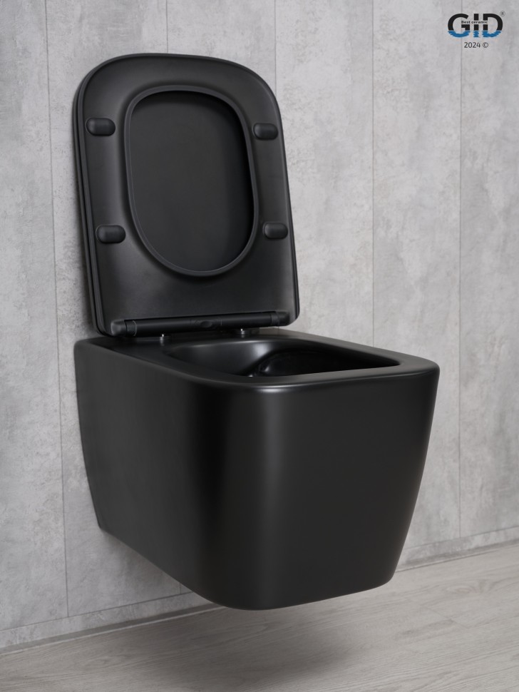 Унитаз подвесной Gid Tr2140Bm 62255Y черный матовый 51x35x37.5