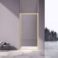 Душевая дверь Slim 8mm VDP-4SL900CLG, брашированное золото, стекло прозрачное