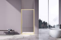 Душевая дверь Slim 8mm VDP-4SL900CLG, брашированное золото, стекло прозрачное