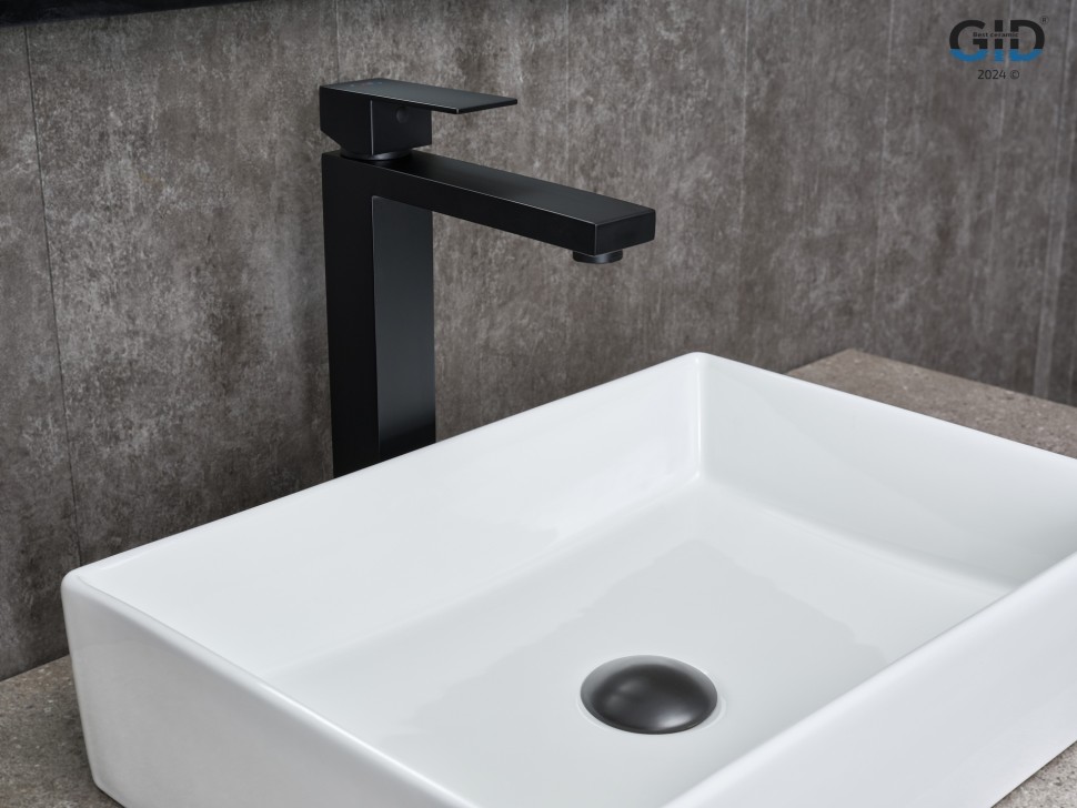 Смеситель высокий для раковины Gid Anchel SS979-BM-D SS979BMD черный матовый