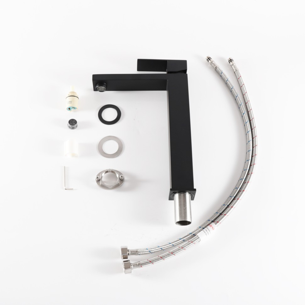 Смеситель высокий для раковины Gid Anchel SS979-BM-D SS979BMD черный матовый