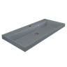 Раковина для ванной 100 см, Uperwood Classic Quartz, кварцевая, серая матовая, платина