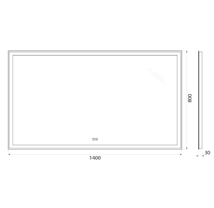 Зеркало BelBagno SPC-GRT-1400-800-LED-TCH-WARM