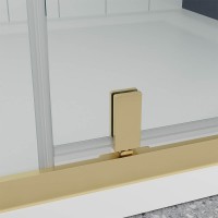 Душевая дверь Veconi Ottimo P20 G, 1200x1900, золото брашинг, стекло матовое