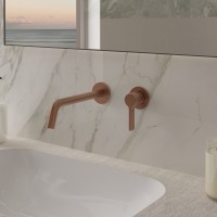 Смеситель для раковины Вилла (Villa) VBFW-1VL1BC встраиваемый однорычажный, брашированная медь