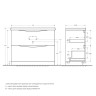 База под раковину напольная BelBagno MARINO-1000-2C-PIA-BL-P