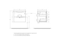 База под раковину подвесная BelBagno MARINO-CER-600-2C-SO-RNG-P Rovere Nature Grigio