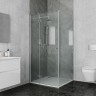 Душевое ограждение Ambassador Diamond 12011106L (100х100х200) квадрат,хром,стекло прозрачное,распашная-складная,1 место