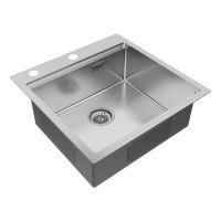Мойка нерж. сталь KRONER-PRO 51, PM705151-BS, брашированная сталь, 510х510мм, Paulmark