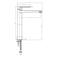 AQM6914GM Novara Смеситель для свободностоящей раковины, цвет металл