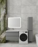 Тумба подвесная STYLE LINE "Даллас 150" 2 ящика Люкс Плюс серая с раковиной ESTETUS Даллас 1500*480 левый  