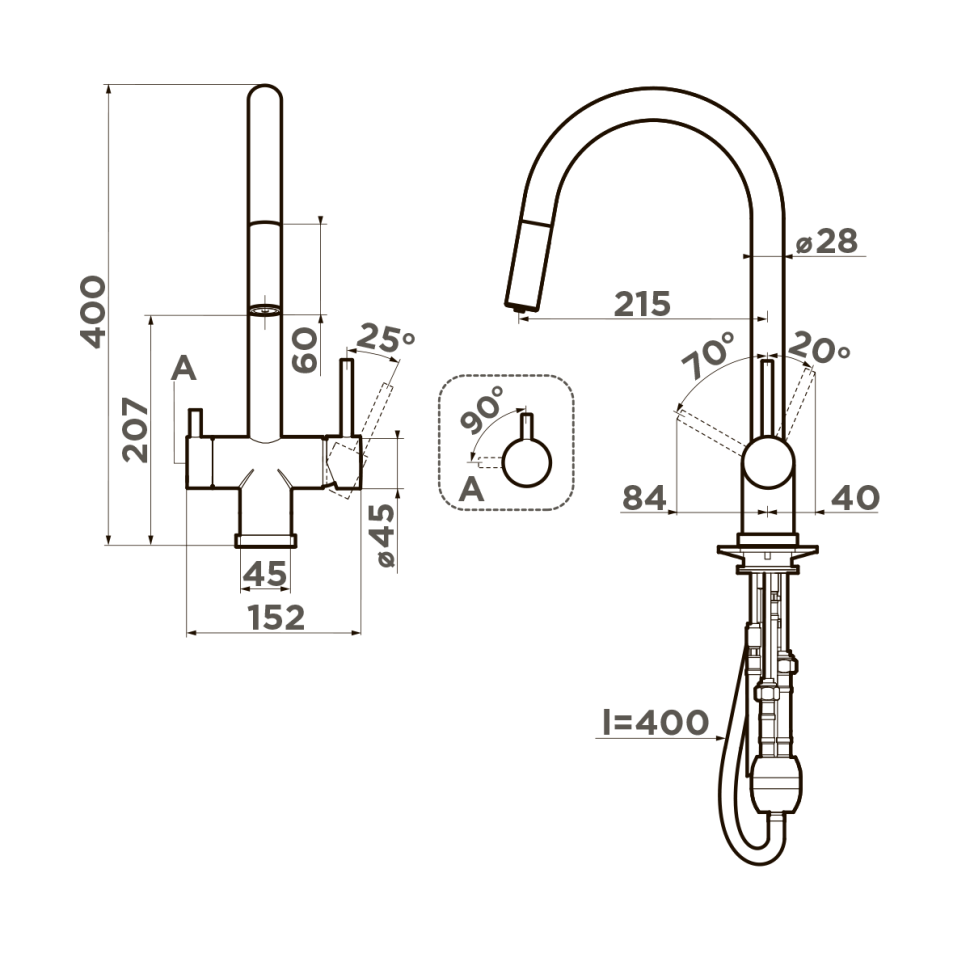 Смеситель для кухни Omoikiri Akita-S-RG латунь/royal green
