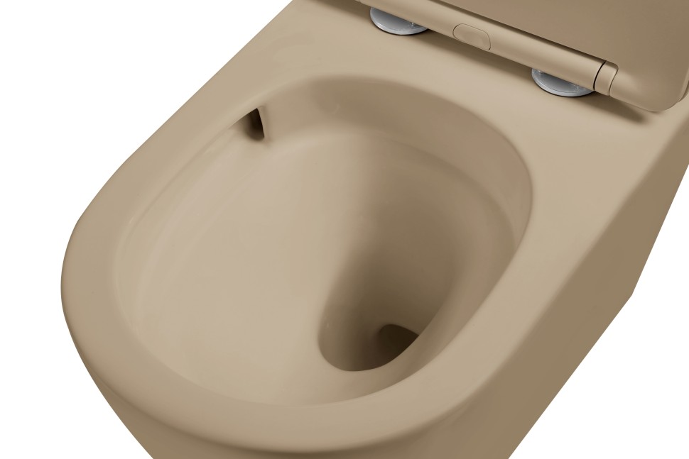 Унитаз подвесной Globo VT1-14STMC Tornado, цвет капучино матовый, ультратонкое сиденье soft-close
