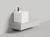 Раковина накладная ARMONIA SQUARE TOP 03   без отверстия под смеситель 450х450х450 S-Stone Матовое