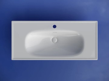 Раковина накладная CERAMICANOVA Sabo с отверстием под смеситель 1000x460x130 белый