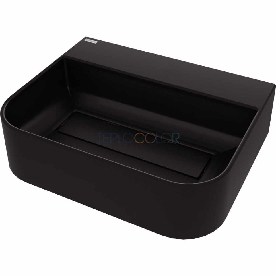 Гранитная раковина, на столешницу, с бортиком для смесителя - с прикрытием сливного отверстия