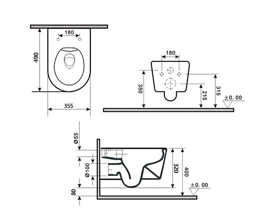 Унитаз подвесной Tornado Gid Tr2196TFX 62263Y белый 49x35.5x34