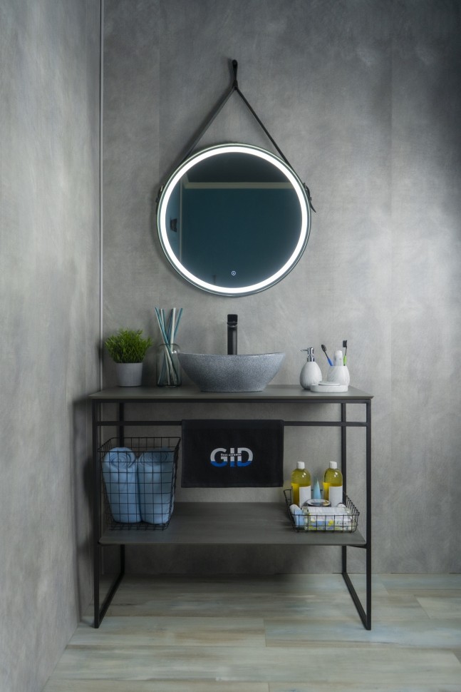 Раковина Gid Mnc331 54430 накладная под камень глянцевая 41x34x15