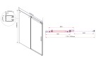 Душевая дверь Como VPS-1C120CG, 1200, хром, стекло тонированное