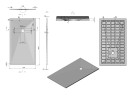Поддон для душа из искусственного камня VST-4SR9016A, 1600*900*30, антрацит