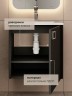 Тумба с раковиной в ванную Uperwood Aurora 50 см, черный матовый