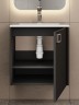 Тумба с раковиной в ванную Uperwood Aurora 50 см, черный матовый