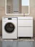Тумба под стиральную машину напольная Uperwood Tanos 58х47,5х76,5 см, белая, 2 ящика