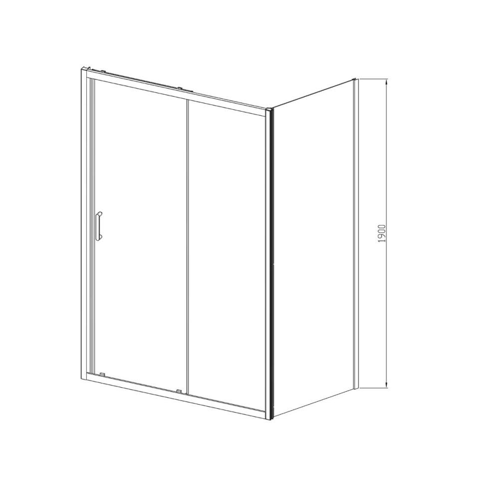 Душевой уголок Alpha VSR-3AL8012CL, 1200*800, хром, стекло прозрачное