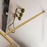 Душевая перегородка Walk-In VSW-1HP110FLBG, 1100*2000, брашированное золото, стекло рифленое