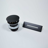 Донный клапан и съемная накладка перелива VDR-4B, цвет черный