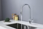 AQM9901CR Cucina Смеситель для кухни с выдвижным U-образным изливом, хром