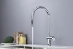 AQM9901CR Cucina Смеситель для кухни с выдвижным U-образным изливом, хром
