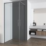 Душевой уголок Ultima VSS-7UL8090CLGM, 800*900, вороненая сталь, стекло прозрачное