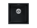 Мойка LUMI 45UNI, IT-GRANIT, LU45-BLM, черный металлик, 455х460, Paulmark