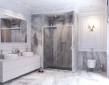 Дверь в нишу Ambassador Forsa 17021121AX (150х200) хром,стекло прозрачное,раздвижная,1 место