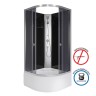 Душевая кабина Niagara Eco E80/40/TN/BK (80х80х195) высокий поддон(40см),стекло тонированное,4 места
