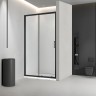 Душевая дверь Veconi Vianno VN-46B, 1100x1950, черный, стекло прозрачное