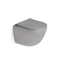 Унитаз подвесной Globo VT1-14STMG Tornado, цвет серый матовый, ультратонкое сиденье soft-close
