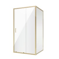 Душевое ограждение Niagara Nova NG-42-9AG-A70G (90х70х195) прямоугольник,золото,двери раздвижные,стекло прозрачное,2 места