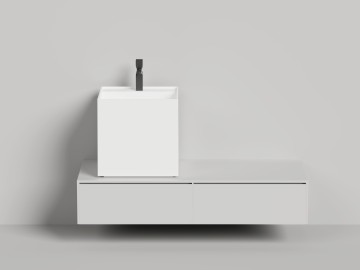 Раковина накладная ARMONIA SQUARE TOP 03 без отверстия под смеситель покраска по RAL полностью 450х450х450 S-Sense Глянцевое