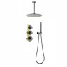 Душевая система встроенная с термостатом Timo Saona SX-2399/18SM черное золото