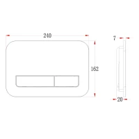 Кнопка смыва Veconi FLUSH V12, золото брашинг