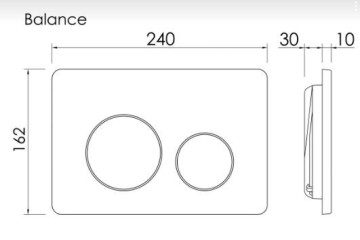 Комплект Подвесной унитаз MONO Rimless + Система инсталляции Balance кнопка Circle, хром глянцевый